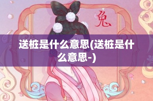 送桩是什么意思(送桩是什么意思-)