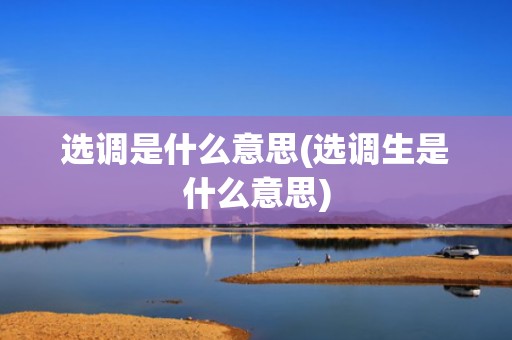 选调是什么意思(选调生是什么意思)