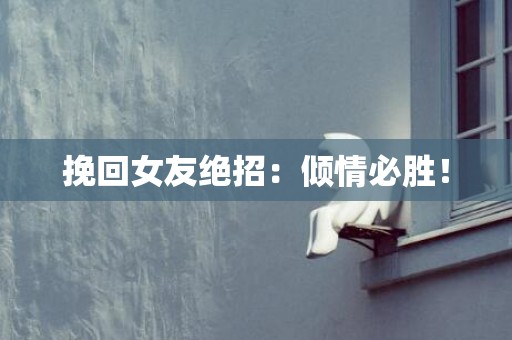 挽回女友绝招：倾情必胜！
