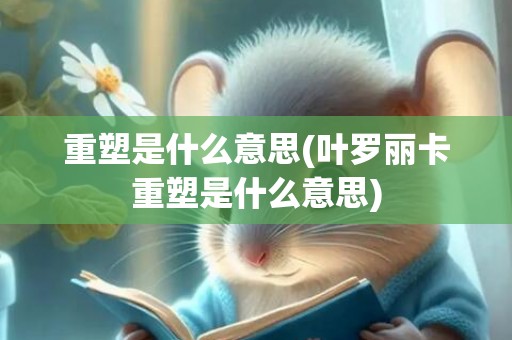 重塑是什么意思(叶罗丽卡重塑是什么意思)
