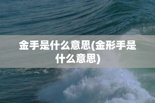 金手是什么意思(金形手是什么意思)
