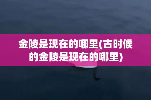 金陵是现在的哪里(古时候的金陵是现在的哪里)