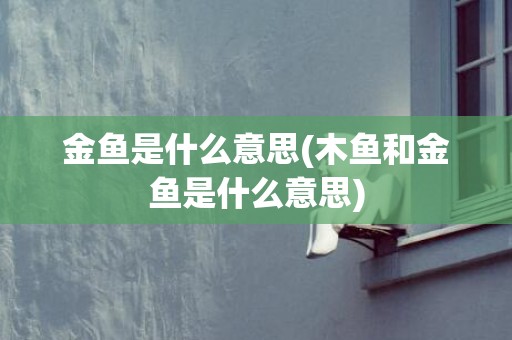 金鱼是什么意思(木鱼和金鱼是什么意思)