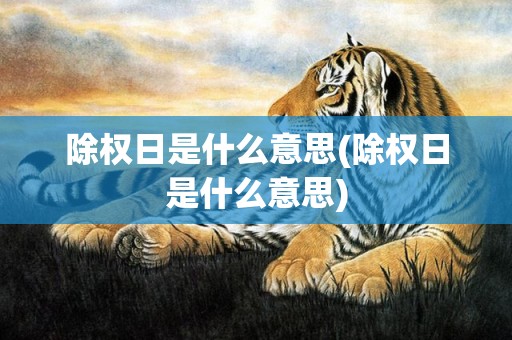 除权日是什么意思(除权日是什么意思)