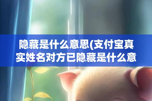 隐藏是什么意思(支付宝真实姓名对方已隐藏是什么意思)