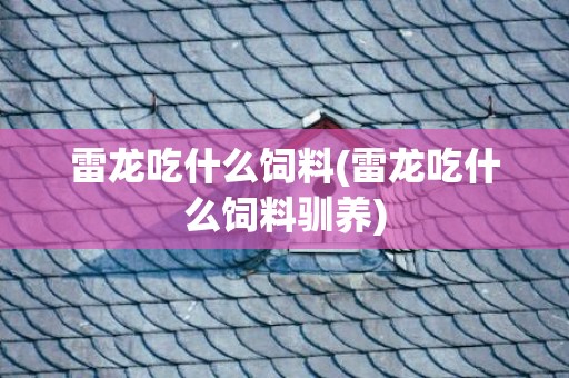 雷龙吃什么饲料(雷龙吃什么饲料驯养)