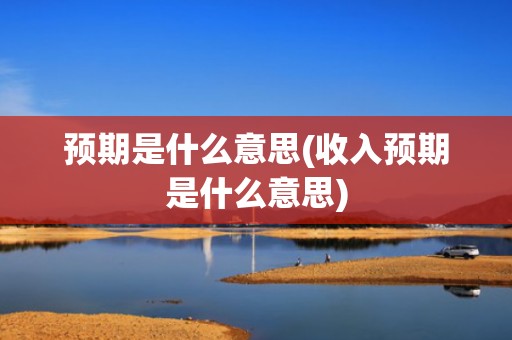预期是什么意思(收入预期是什么意思)