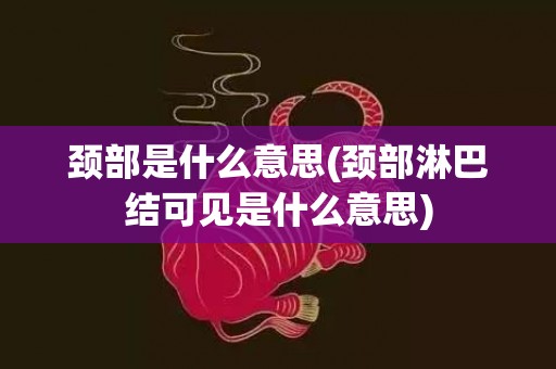 颈部是什么意思(颈部淋巴结可见是什么意思)