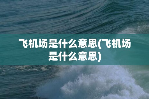飞机场是什么意思(飞机场是什么意思)