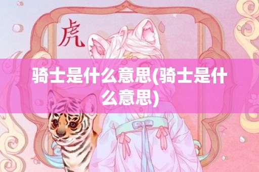 骑士是什么意思(骑士是什么意思)