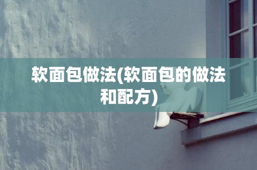 软面包做法(软面包的做法和配方)