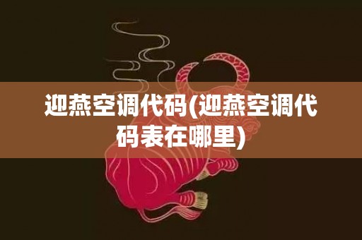 迎燕空调代码(迎燕空调代码表在哪里)