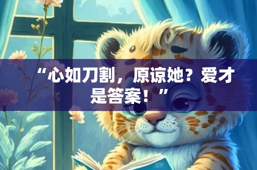 “心如刀割，原谅她？爱才是答案！”