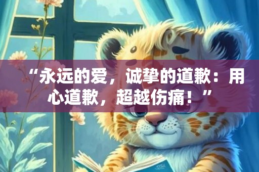 “永远的爱，诚挚的道歉：用心道歉，超越伤痛！”