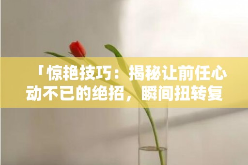 「惊艳技巧：揭秘让前任心动不已的绝招，瞬间扭转复合坚决态度！」