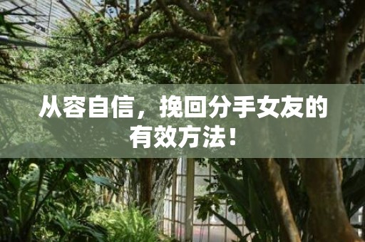 从容自信，挽回分手女友的有效方法！