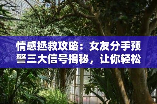 情感拯救攻略：女友分手预警三大信号揭秘，让你轻松挽回爱情！