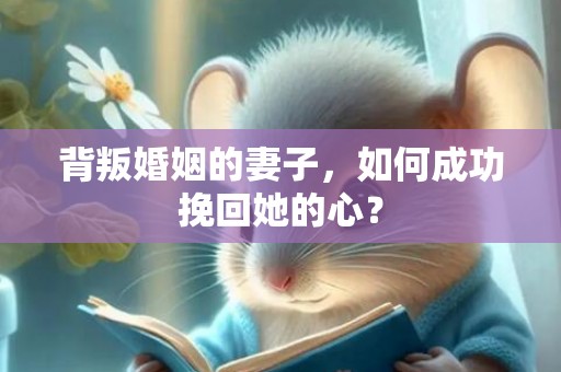 背叛婚姻的妻子，如何成功挽回她的心？
