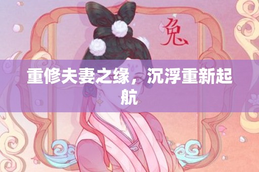 重修夫妻之缘，沉浮重新起航