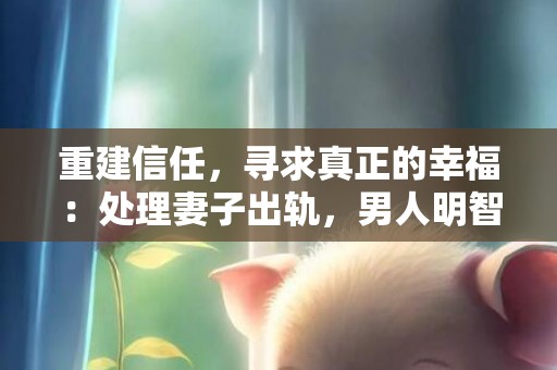 重建信任，寻求真正的幸福：处理妻子出轨，男人明智之举