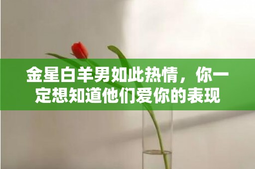 金星白羊男如此热情，你一定想知道他们爱你的表现