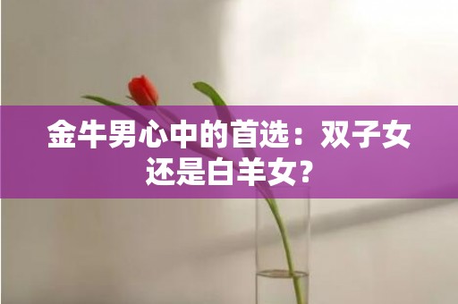 金牛男心中的首选：双子女还是白羊女？
