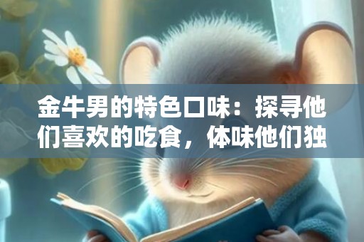 金牛男的特色口味：探寻他们喜欢的吃食，体味他们独特的美食世界