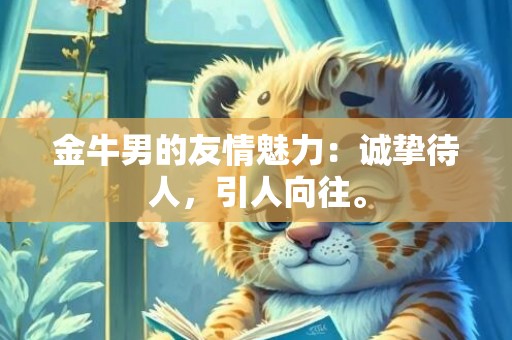 金牛男的友情魅力：诚挚待人，引人向往。