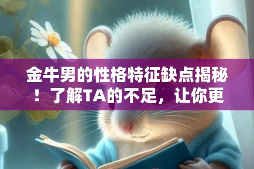 金牛男的性格特征缺点揭秘！了解TA的不足，让你更吸引TA的关注