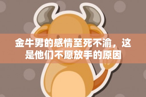 金牛男的感情至死不渝，这是他们不愿放手的原因