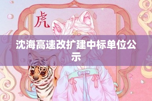 沈海高速改扩建中标单位公示