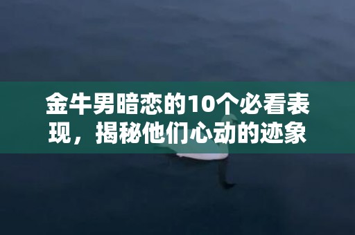 金牛男暗恋的10个必看表现，揭秘他们心动的迹象