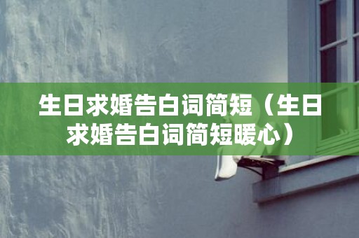 生日求婚告白词简短（生日求婚告白词简短暖心）