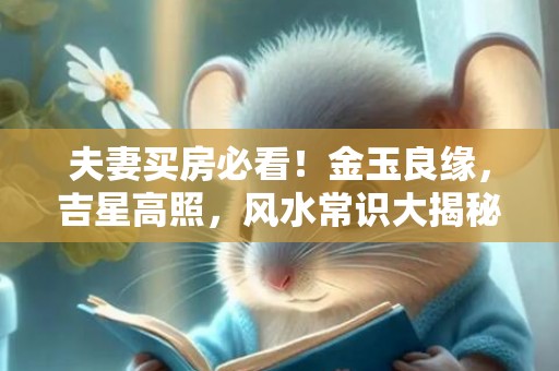 夫妻买房必看！金玉良缘，吉星高照，风水常识大揭秘！