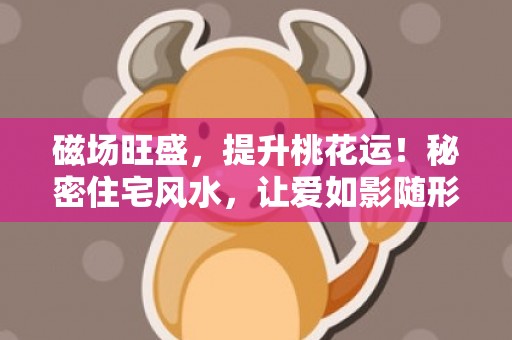 磁场旺盛，提升桃花运！秘密住宅风水，让爱如影随形！