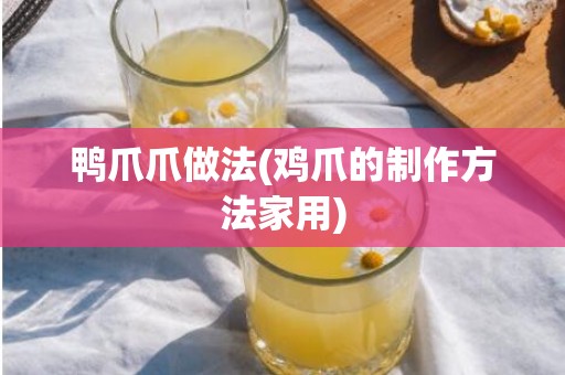 鸭爪爪做法(鸡爪的制作方法家用)