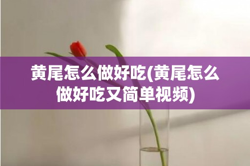 黄尾怎么做好吃(黄尾怎么做好吃又简单视频)