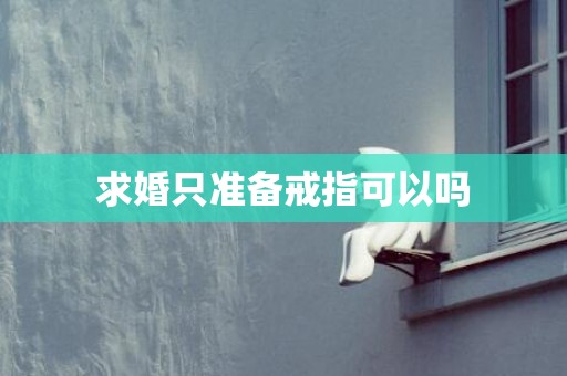 求婚只准备戒指可以吗
