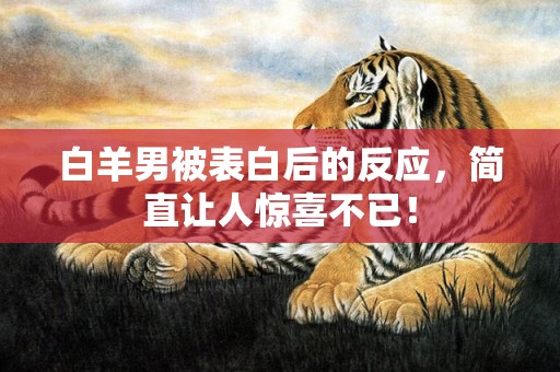 白羊男被表白后的反应，简直让人惊喜不已！
