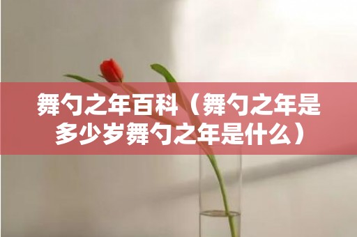 舞勺之年百科（舞勺之年是多少岁舞勺之年是什么）