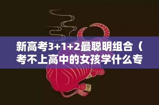 新高考3+1+2最聪明组合（考不上高中的女孩学什么专业好）