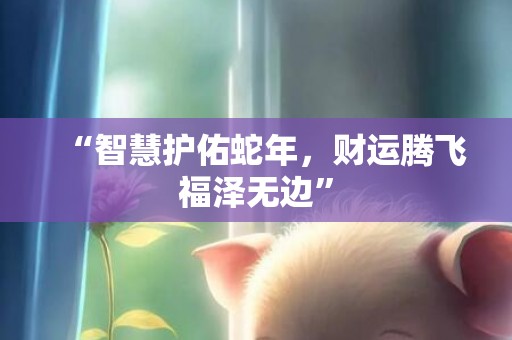 “智慧护佑蛇年，财运腾飞福泽无边”