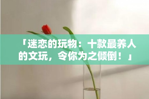 「迷恋的玩物：十款最养人的文玩，令你为之倾倒！」