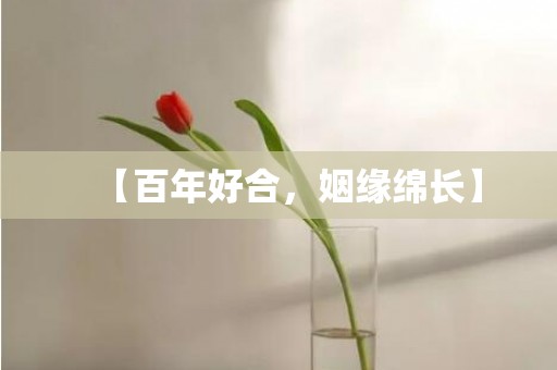 【百年好合，姻缘绵长】