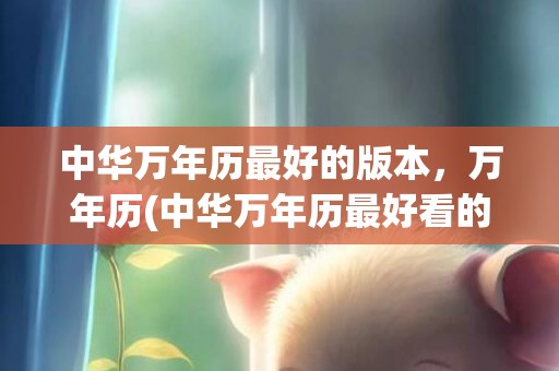 中华万年历最好的版本，万年历(中华万年历最好看的版本)