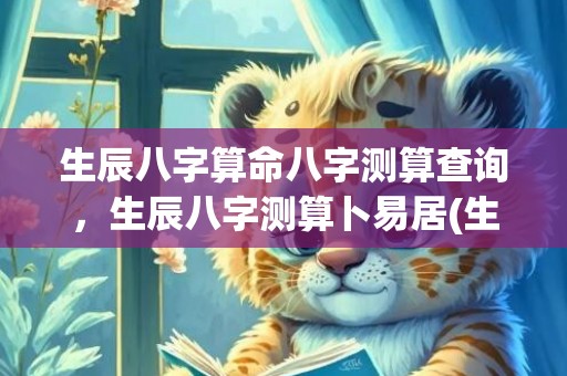 生辰八字算命八字测算查询，生辰八字测算卜易居(生辰八字算命八字测算)
