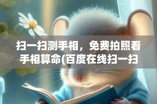 扫一扫测手相，免费拍照看手相算命(百度在线扫一扫测手相)