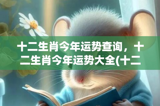 十二生肖今年运势查询，十二生肖今年运势大全(十二生肖今年运势图表)