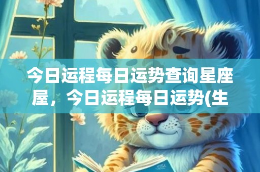 今日运程每日运势查询星座屋，今日运程每日运势(生肖狗今日运程每日运势)