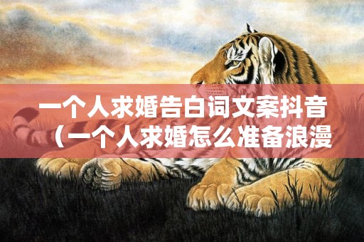 一个人求婚告白词文案抖音（一个人求婚怎么准备浪漫点）